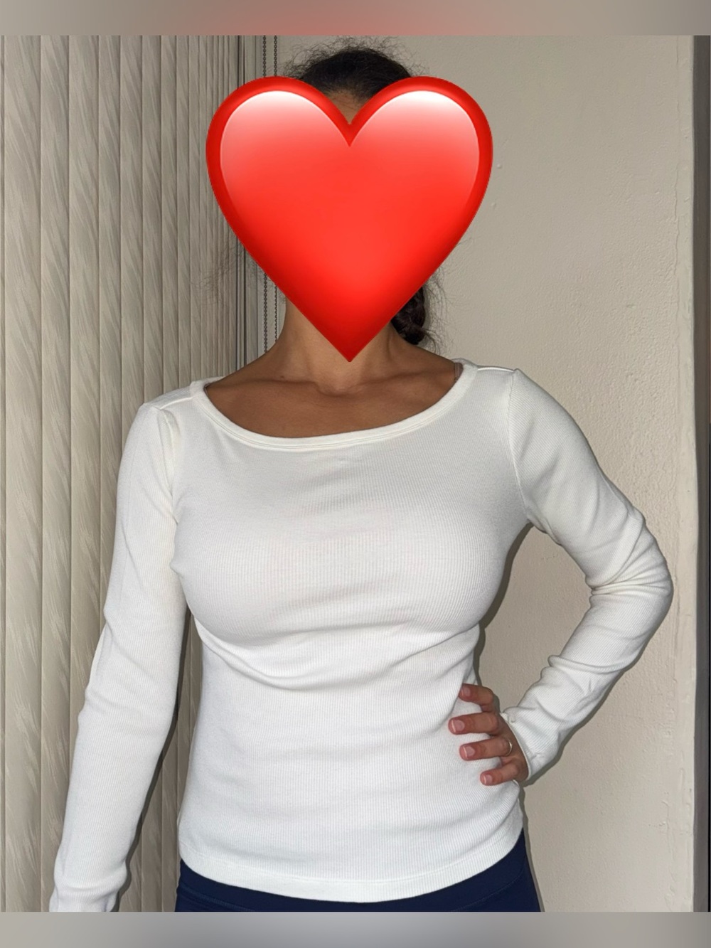 Women’s White Long-Sleeve Ribbed Sweater